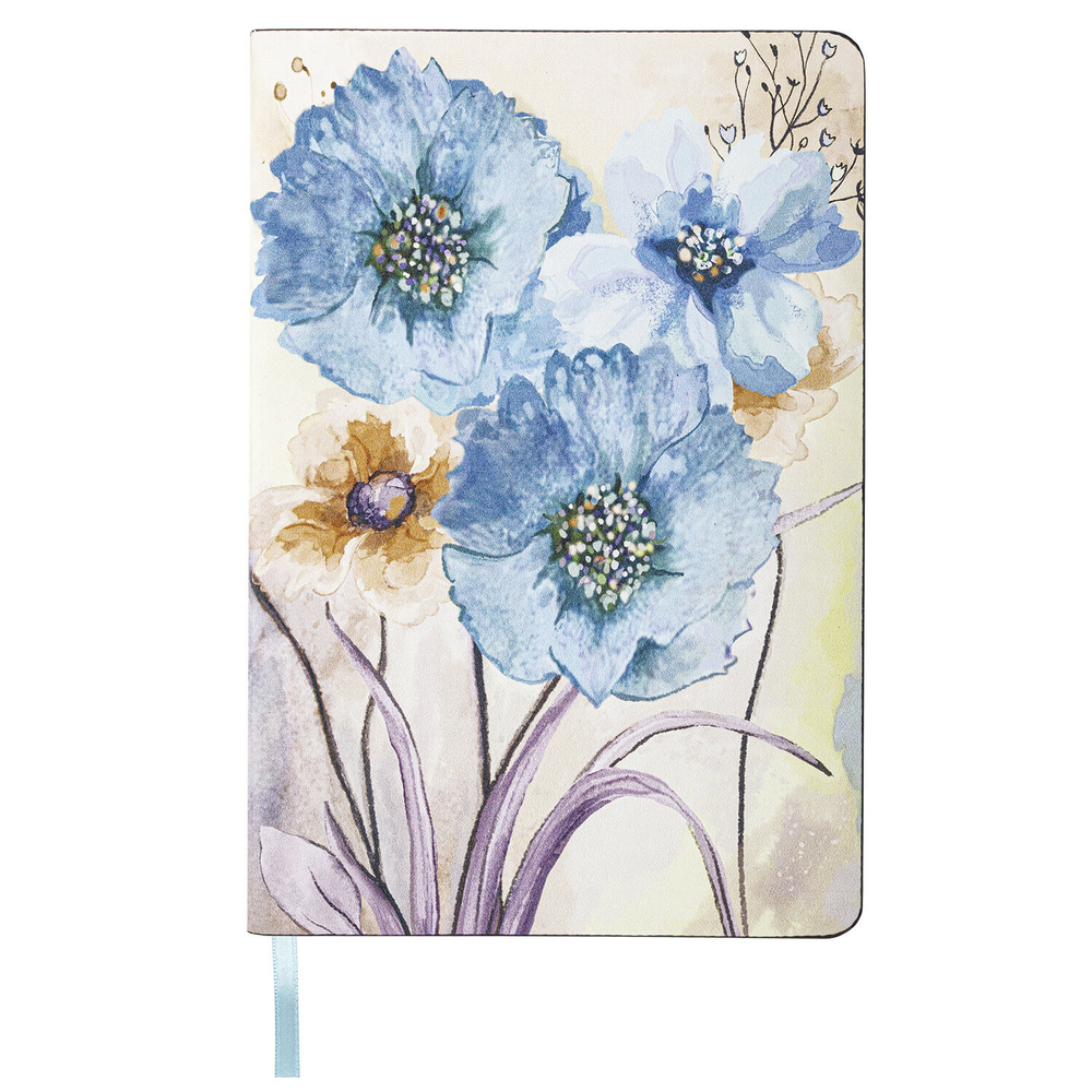 Блокнот А5 (143x210 мм) BRAUBERG VISTA "Delicate flowers" под кожу гибкий 80 л. (2 штуки в упаковке)