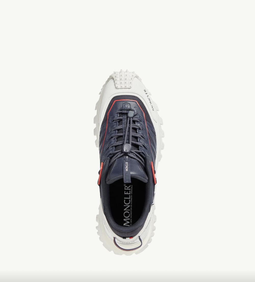 Moncler Trailgrip GTX Leather Sneakers – White & Blue / Мужские кроссовки Монклер