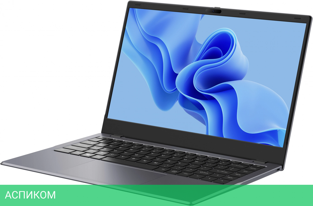 Ноутбук Chuwi GemiBook Xpro N-series N100 8Gb SSD256Gb Intel UHD Graphics 14.1" IPS FHD (1920x1080) Windows 11 Home grey WiFi BT Cam 5000mAh (1746155)