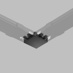 TR5211-BK Угловой соединитель 90° потолок-потолок, для трека Air, серия Base, черный, пластик
