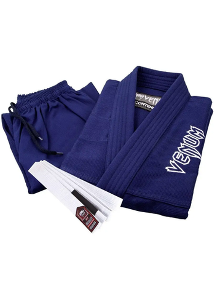 Кимоно для бжж Venum Contender Kids Navy Blue с поясом