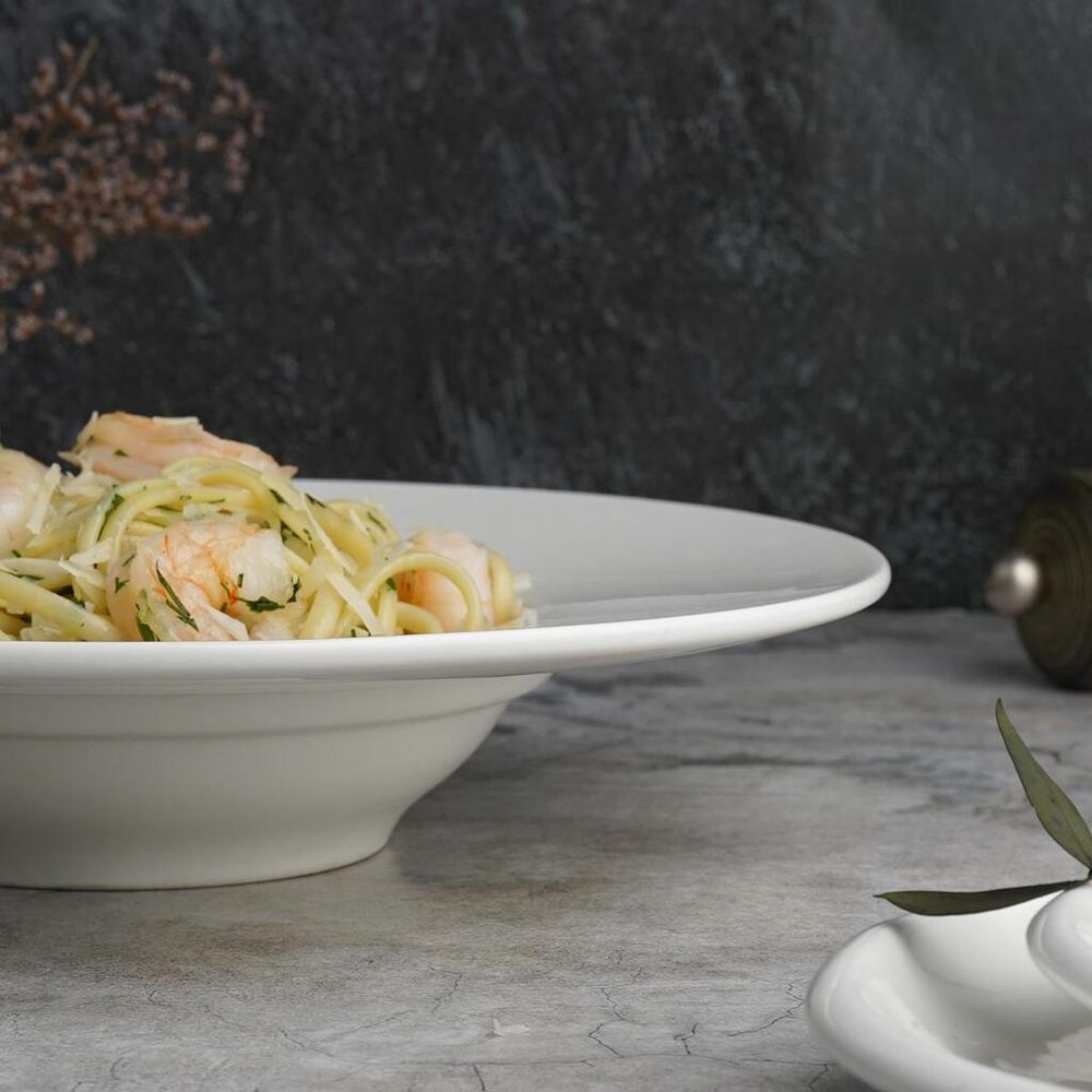 Тарелка глубокая 250 мл d 24 см h5 см для пасты, для супа белая фарфор P.L. Proff Cuisine [3]