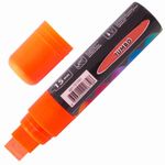 Маркер меловой "POP-ART" ОРАНЖЕВЫЙ, 15 мм, сухостираемый, для гладких поверхностей, BRAUBERG, 151541