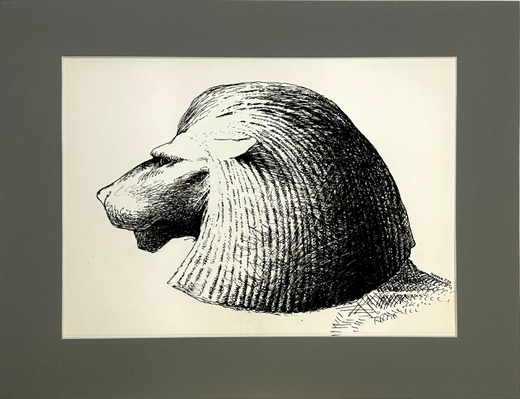 Пешков Р.В. Лев. Бумага, тушь, перо. Россия, 1999 г.