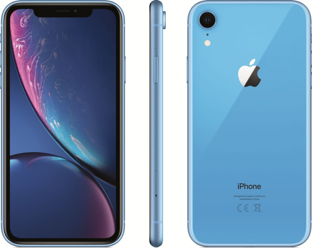 Смартфон Apple iPhone Xr 64 ГБ, nano SIM+eSIM, синий