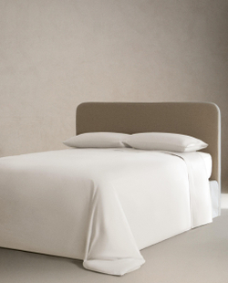 Zara Home - Атласная простыня с эластичной лентой, высота 40 см (300 нитей), белый, 180х200х40 см