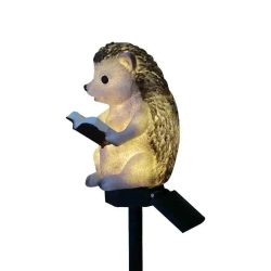 Светильник уличный на солнечной батарее Ежик фигурка садовая для украшения дачи и сада