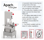 Пила для резки мяса Apach ASWX155A 1ф