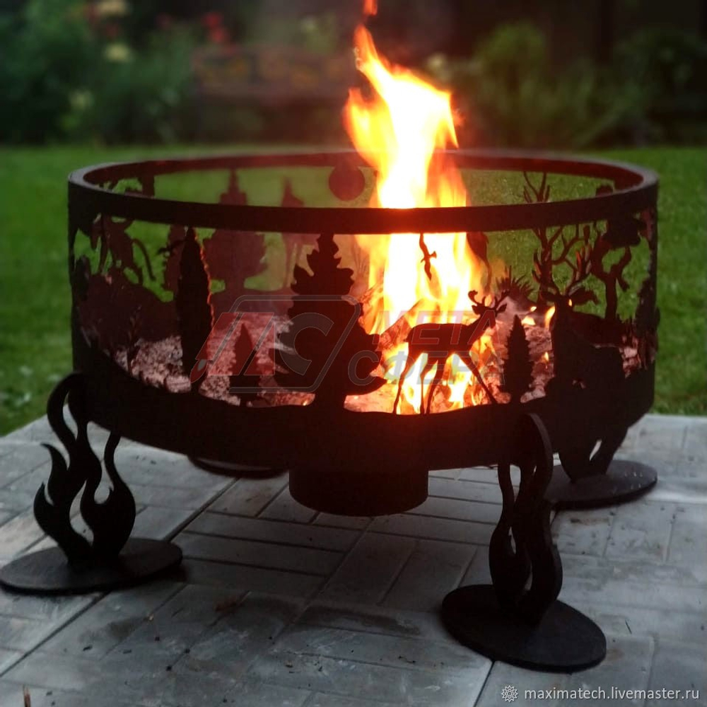 Чаша костровая Звери кольцо