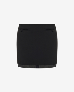 Юбка мини из костюмной ткани