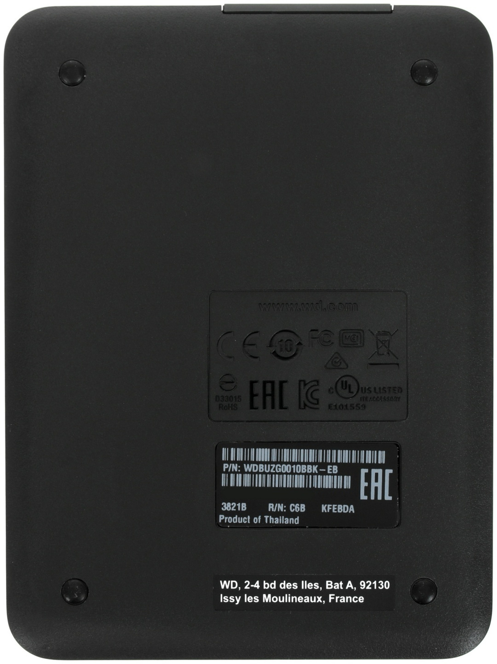 Внешний накопитель Western Digital WDBUZG0010BBK-WESN 1000 ГБ