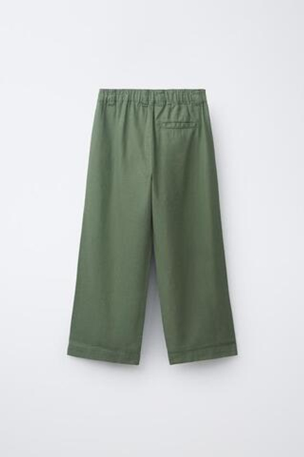 ZARA ПРЯМЫЕ БРЮКИ ИЗ ХЛОПКА И ЛЬНА,