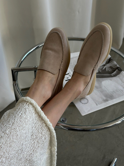 Лоферы из натуральной замши