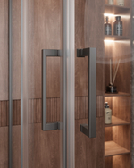 Душевой уголок Cezares MOLVENO-A-2-90-C-GM-IV, 90х90х195, профиль оружейная сталь, прозрачное стекло