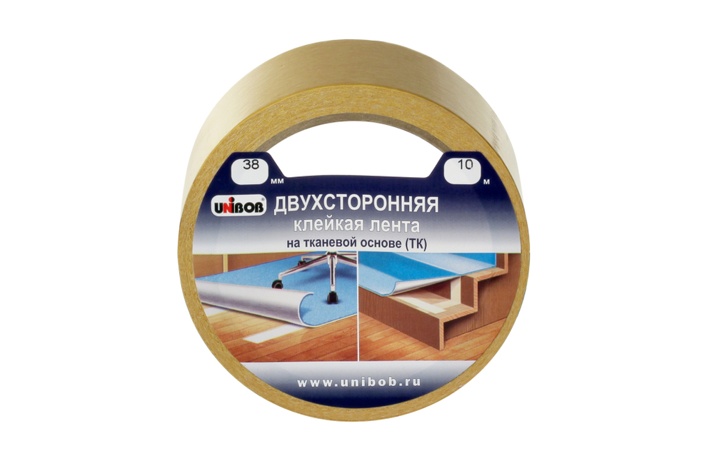 Двухсторонняя КЛ UNIBOB, 38ммх10м (ткань)