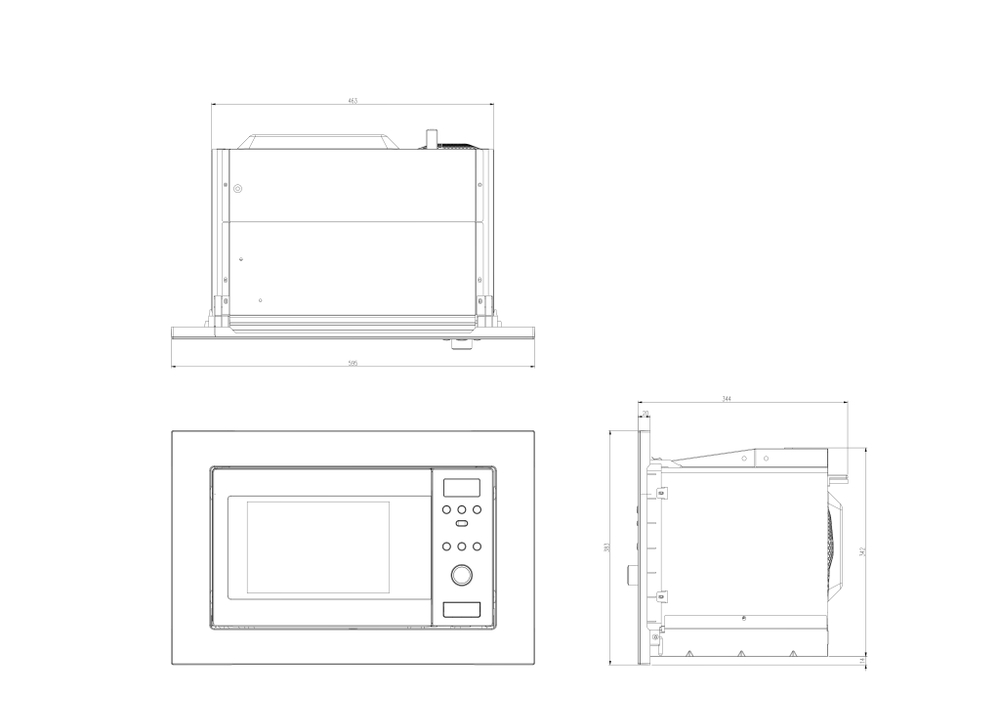 Встраиваемая микроволновая печь Oasis серии Standart MW-RMS