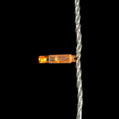 Светодиодная гирлянда с колпачком 100 желтых LED ламп 10 м., 24В., прозрачный провод ПВХ, IP65, LTC (PST100CAP-10-1Y)