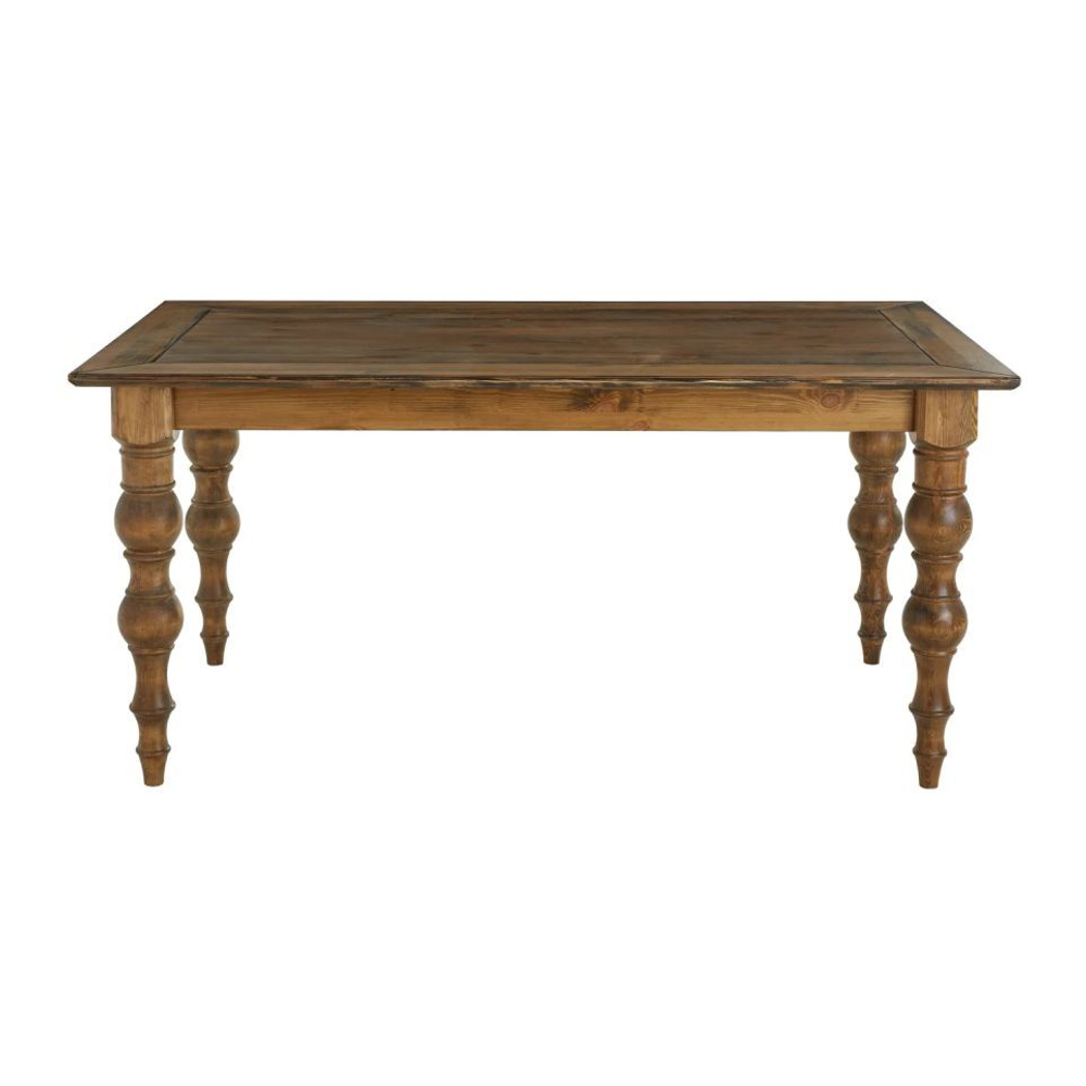 Стол обеденный 200х100 Лэйквью винтажный из массива сосны