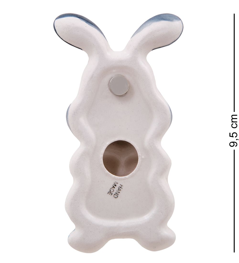 ГЛ- 906 Магнит «Заяц» цв. (Гжельский фарфор)