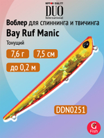 Воблер DUO Bay Ruf Manic 95, DPA0367 Tequila Sunrise, 95 мм, 8 г, тонущий, стикбейт