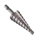 Сверло ступенчатое по металлу 4-6-8-10-12-14-16-18-20мм, P6M5, шестигранный хвостовик Вихрь