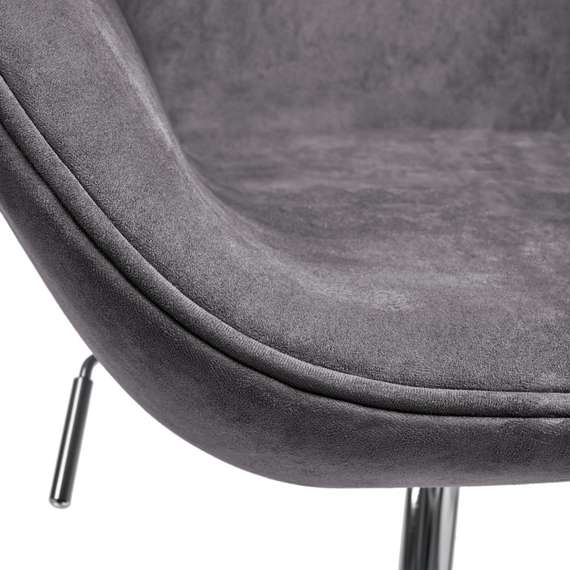 Кресло Swan темно-серая искусственная замша