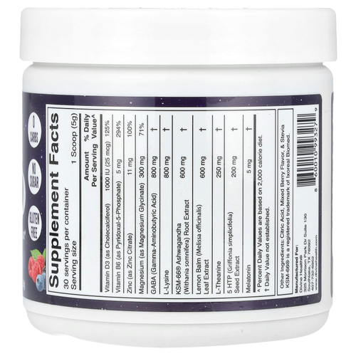 Divine Health, Don Coliber MD, Sleep-Ease, натуральное ягодное ассорти, 150 г (5,29 унции)