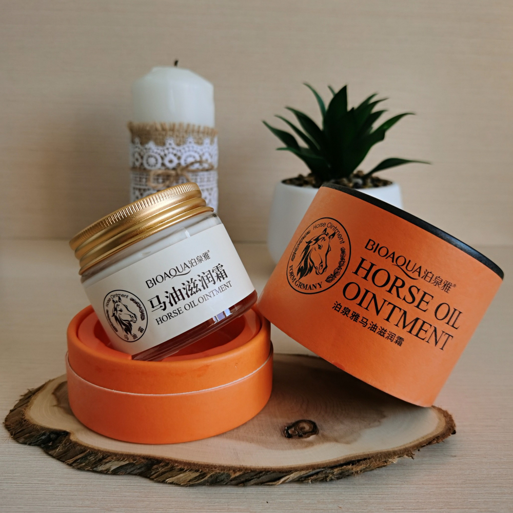 Антивозрастной крем для лица с лошадиным жиром, 70г