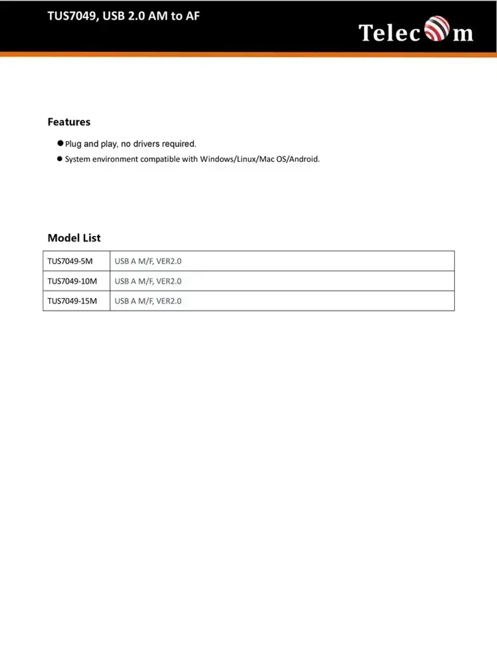 Активный удлинитель USB 2.0 A TELECOM 15 метров кабель прозрачная оплётка провод (TUS7049-15M)