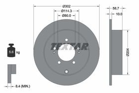 TEXTAR - 92167003-TET - Brake Disc