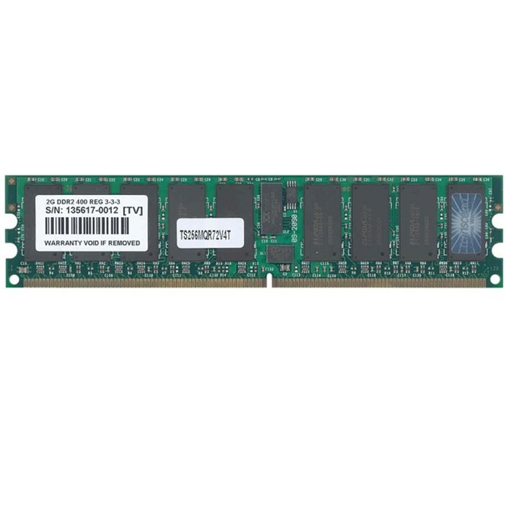 Серверная оперативная память DIMM DDR2 2Gb, 400Mhz, Transcend, ECC, REG, (TS256MQR72V4T)
