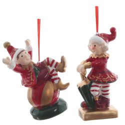 GAEM Изделие декоративное подвесное "Мальчик/Девочка", L8 W5 H13 см, 2в.