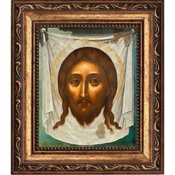 Спас Нерукотворный. Копия иконы Симона Ушакова на холсте.