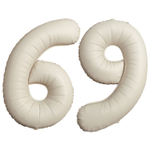 Шар фольгированный Цифра 6 101 см (Бежевый)