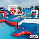 Надувной аквапарк на воде «Морской драйв» 25×12×3 м