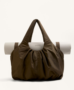 OYSHO Сумка-шоппер с эластичными ремнями, коричневый