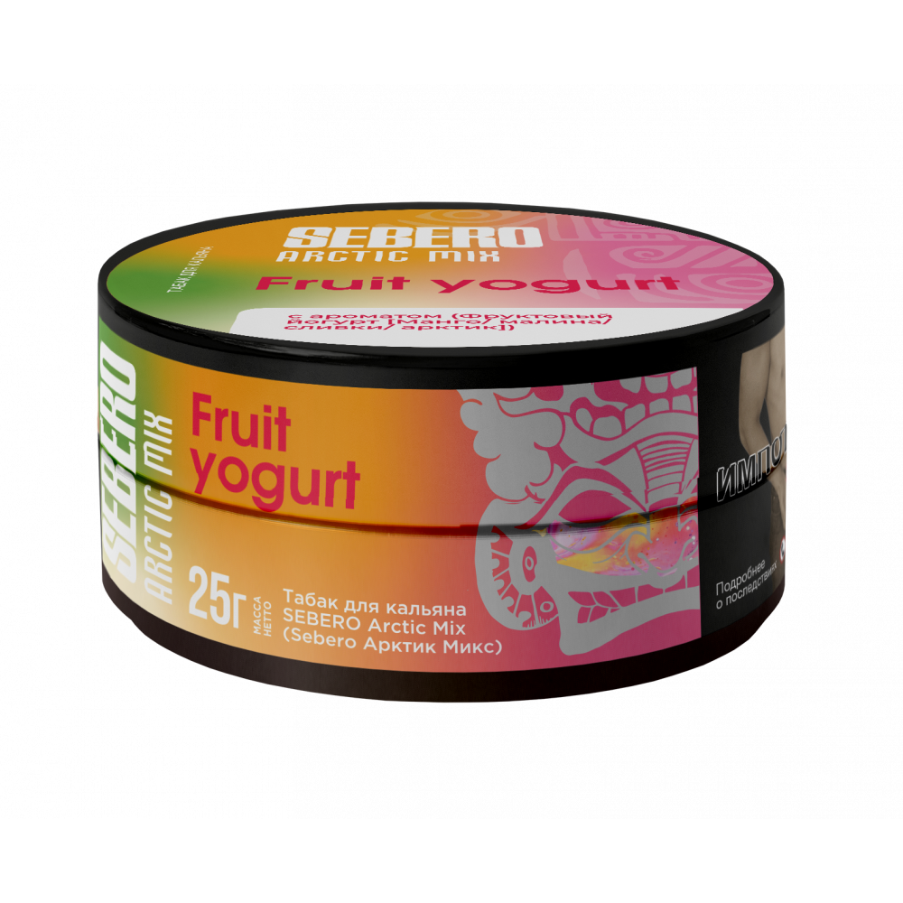 М. Табак для кальяна Sebero Arctic mix Fruit yogurt (Манго, малина, сливки, арктик) 25гр
