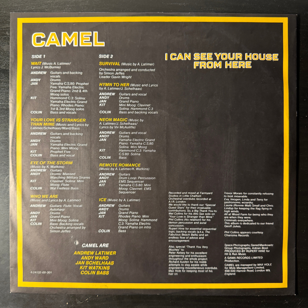 Camel ‎– I Can See Your House From Here (Германия 1979г.)