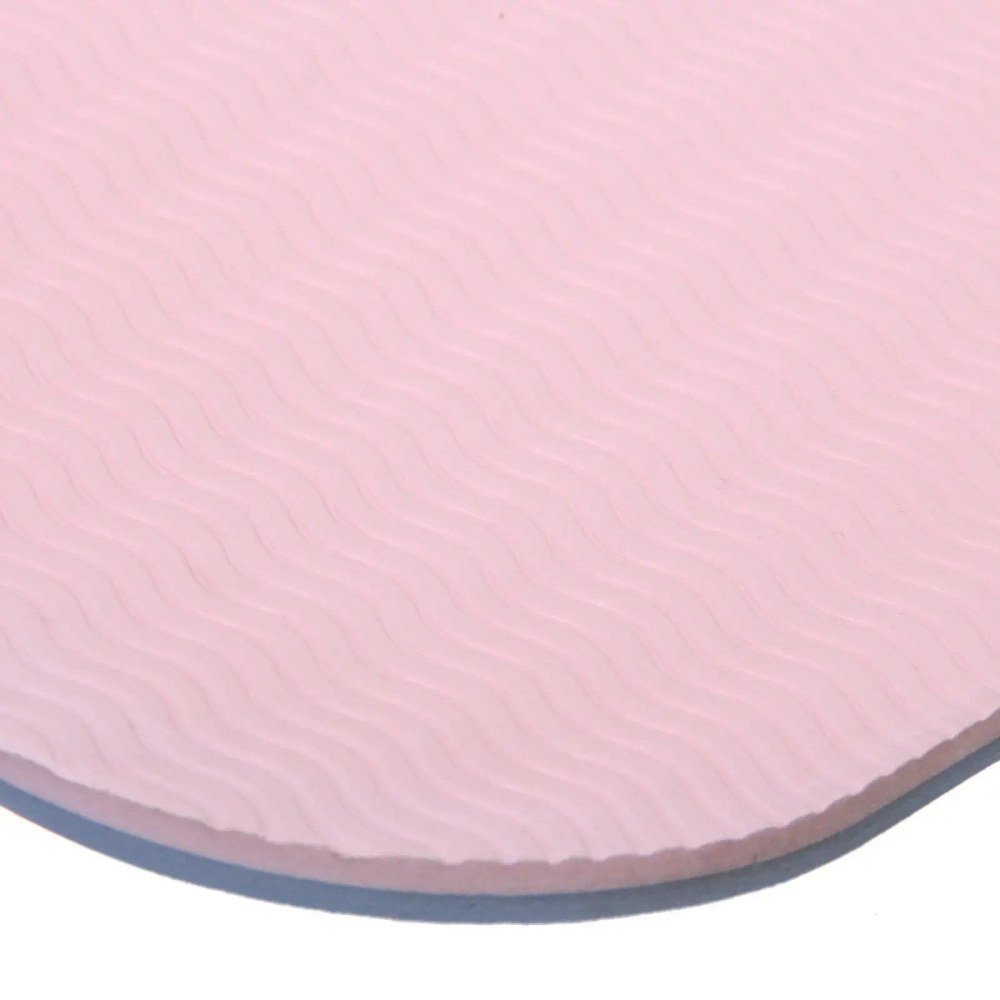 Коврик для йоги 8 мм 183х68 см «Энергия» 2х сторонний TPE, голубой/розовый