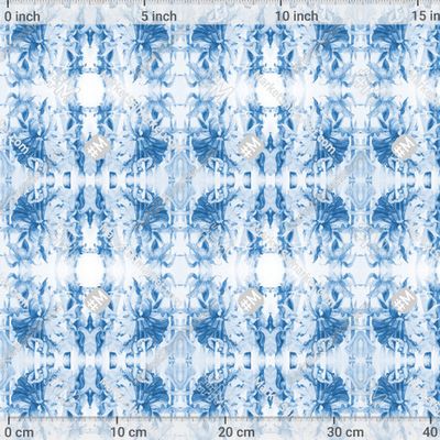 Голубой ирис by Акварельные ткани Полины Шустовой 380 DPI