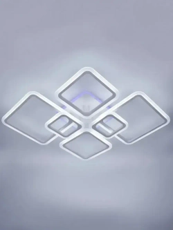 Люстра потолочная светодиодная с пультом ДУ Rivoli белая LED с RGB 180 Вт 3000 - 6000 К, светильник на кухню, в детскую, в спальню