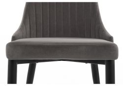 Стул на металлокаркасе Kora dark gray / black