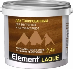 Лак Alpa Element Laque водный тонированный орех 2,4л