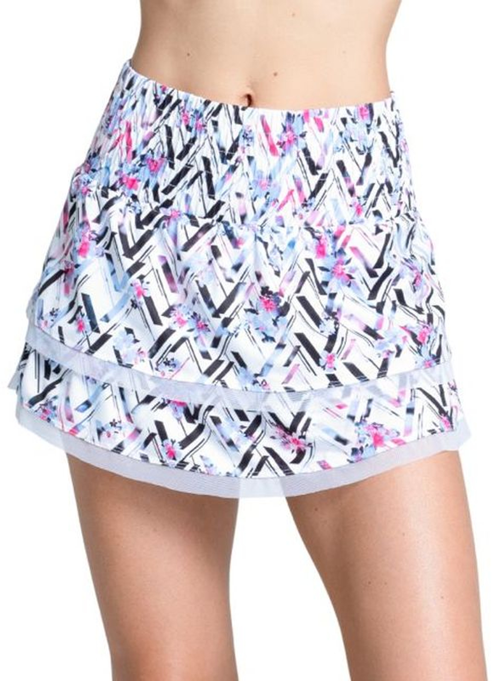 Теннисная юбка Lucky in Love Got The Blues High Waist Wild Bloom 13.5"