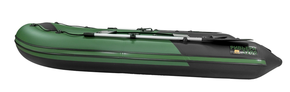 Лодка ПВХ Ривьера Компакт 3200 СК Комби зеленый/черный