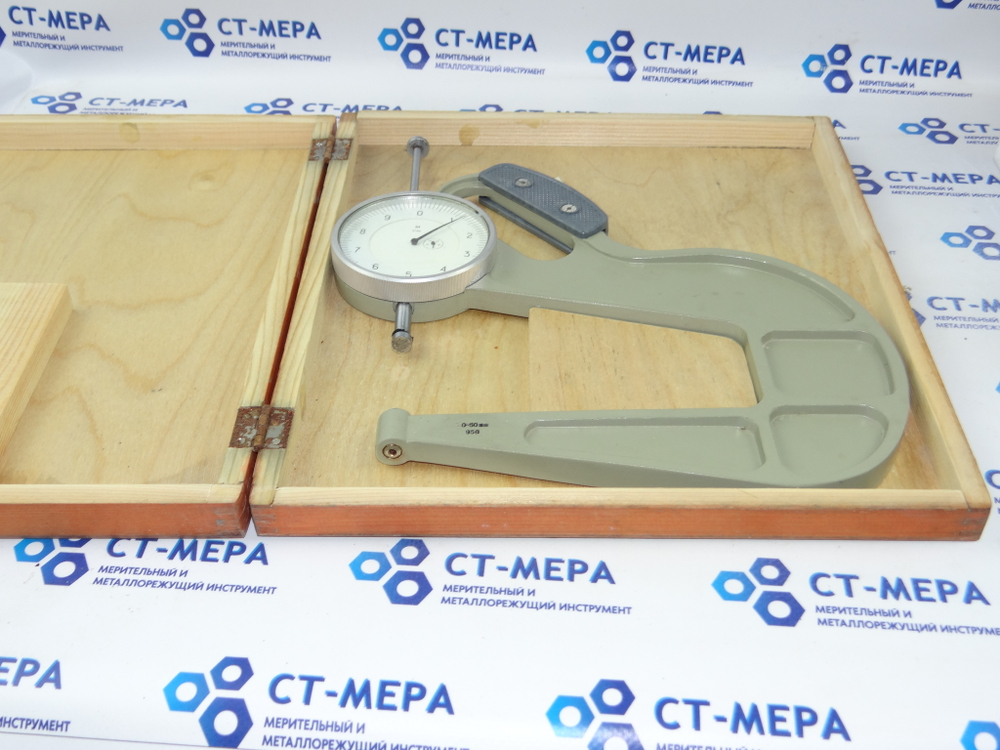 Толщиномер ТР-50-160Б (0-50мм.) Цена деления 0.1мм. ГОСТ 11358-74