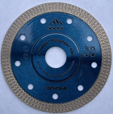 Диск алмазный отрезной, Турбо (115х1,2х22.23 мм) Ультратонкий Х-тип "8888" HM401