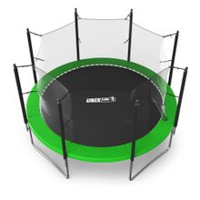 Батут UNIX Line Simple 12 ft (366 см) с внутренней защитной сеткой, зеленый