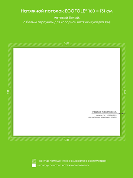 Натяжные потолки 2.1 м2, 15.6 м2