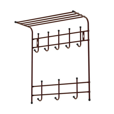 Вешалка настенная с полкой 2-х ярусная ВПТ8